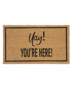 Shiraleah "Yay! You'Re Here" Doormat