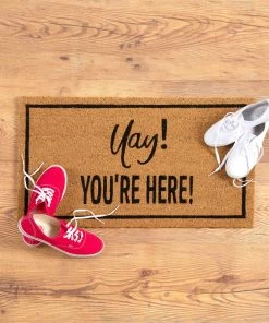 Shiraleah "Yay! You'Re Here" Doormat -Enchante Home-shop M00810062042784 2904393654 scaled