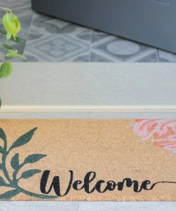 Shiraleah "Welcome" Floral Doormat