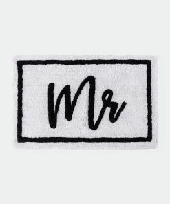 Shiraleah "Mr" Bath Mat, White