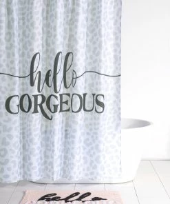 Shiraleah "Hello Gorgeous" Shower Curtain