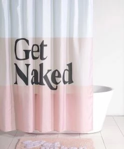 Shiraleah "Get Naked" Shower Curtain - Blush
