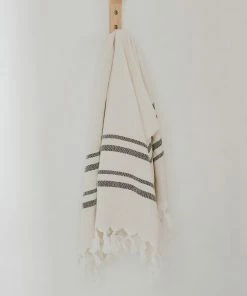 Sweet Water Decor Haley Turkish Cotton + Bamboo Hand Towel - Two Stripe -Enchante Home-shop M00811119036435 2119475598 scaled