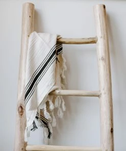 Sweet Water Decor Vannah Turkish Cotton + Bamboo Hand Towel - Five Stripe -Enchante Home-shop M00811119036459 4112384444 scaled