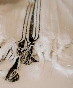 Sweet Water Decor Vannah Turkish Cotton + Bamboo Hand Towel - Five Stripe -Enchante Home-shop M00811119036459 418776948