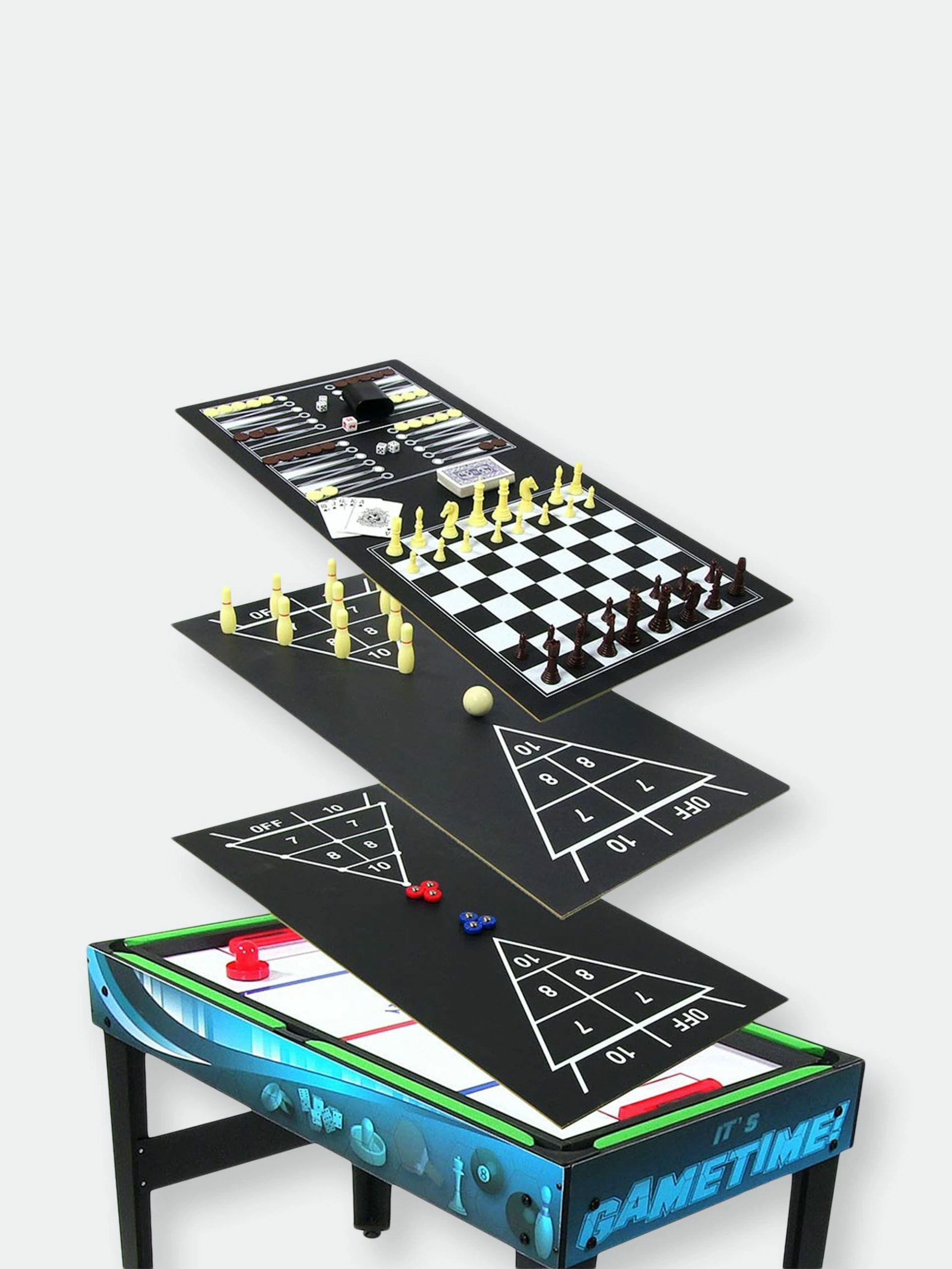 Sunnydaze Decor 10-in-1 Multi-Game Table - Billiards Foosball Hockey Pool Air Hockey 4 Sunnydaze Decor 10-in-1 Multi-Game Table - Billiards Foosball Hockey Pool Air Hockey - Image 2