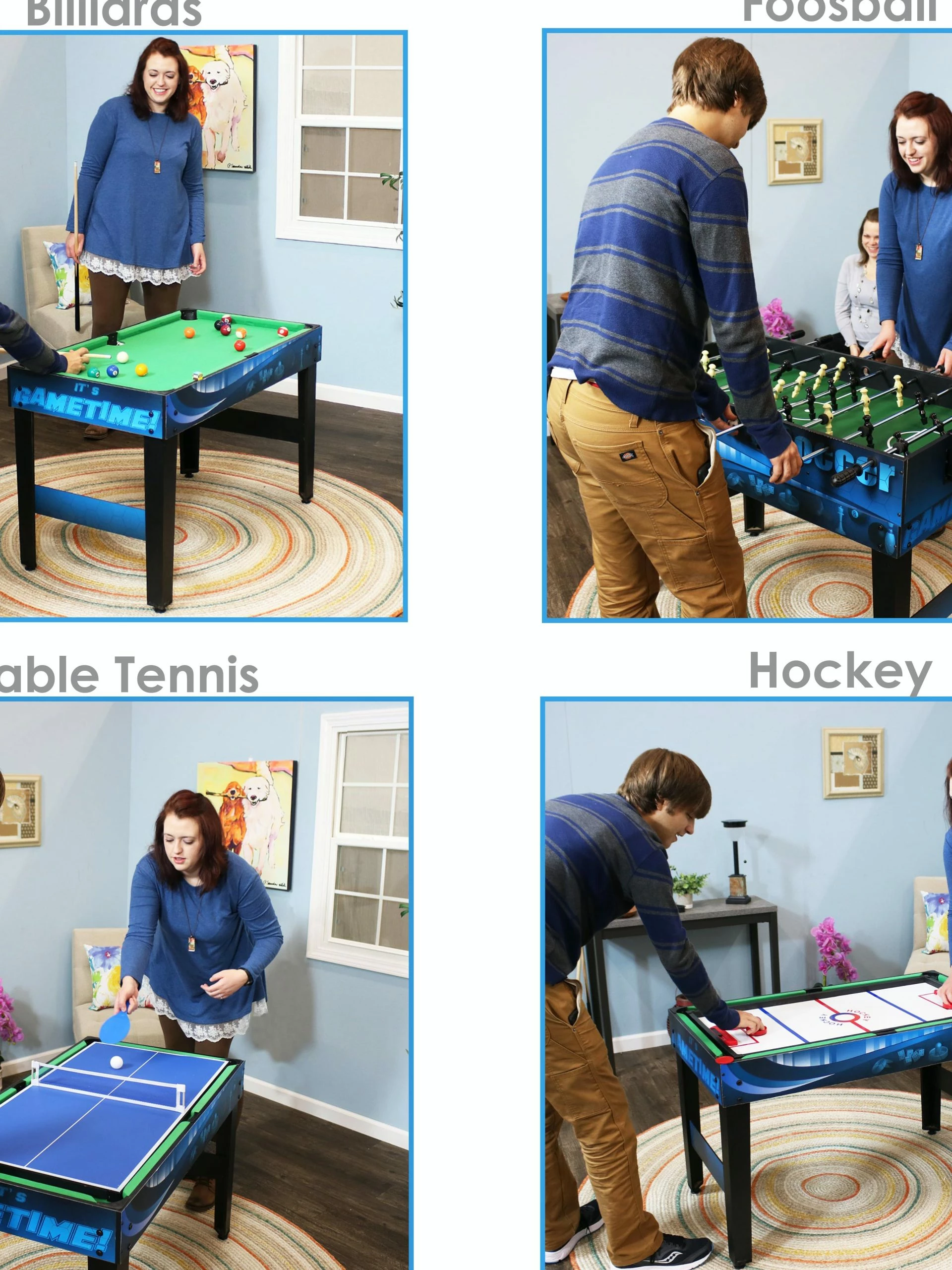 Sunnydaze Decor 10-in-1 Multi-Game Table - Billiards Foosball Hockey Pool Air Hockey 7 Sunnydaze Decor 10-in-1 Multi-Game Table - Billiards Foosball Hockey Pool Air Hockey - Image 5