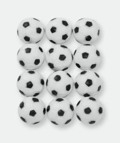 Sunnydaze Decor Table Soccer Foosballs Replacement Balls 36mm Black White Arcade 12 Pack