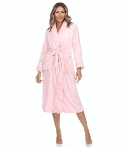 White Mark Plus Size Cozy Lounge Robe