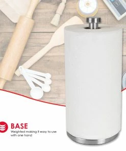 Home Basics Free Standing Paper Towel Holder With Weighted Base 6 Home Basics Free Standing Paper Towel Holder With Weighted Base -Enchante Home-shop M00886466459749 2290562745