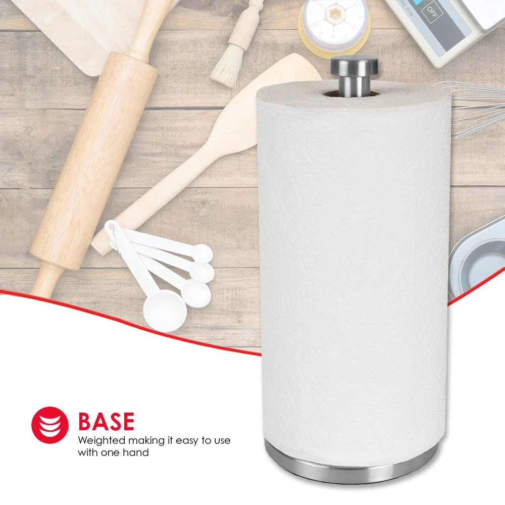 Home Basics Free Standing Paper Towel Holder With Weighted Base 4 Home Basics Free Standing Paper Towel Holder With Weighted Base - Image 3