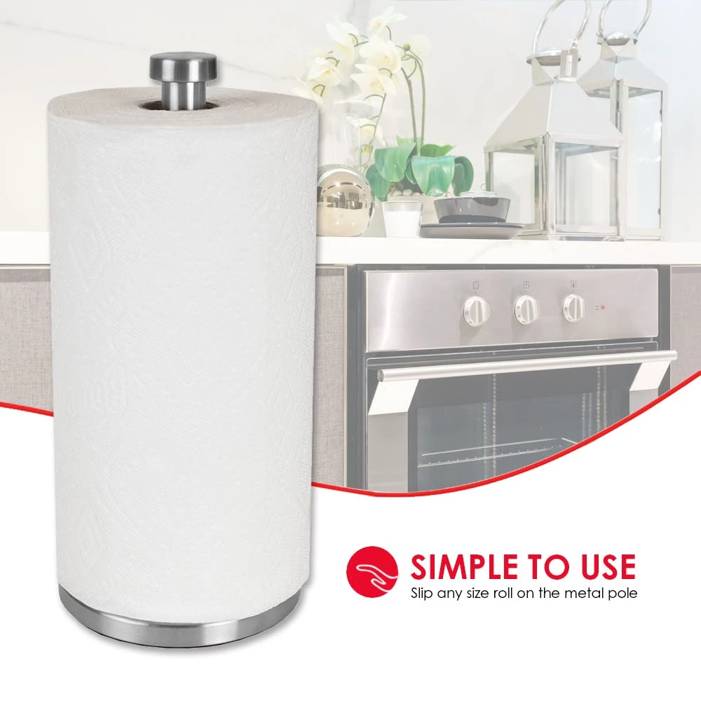 Home Basics Free Standing Paper Towel Holder With Weighted Base 3 Home Basics Free Standing Paper Towel Holder With Weighted Base - Image 2