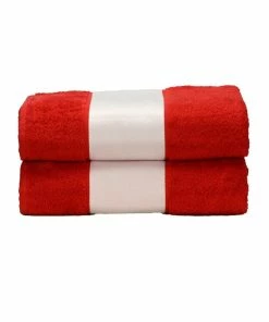 A&R Towels Subli-Me Bath Towel (Fire Red) (One Size)
