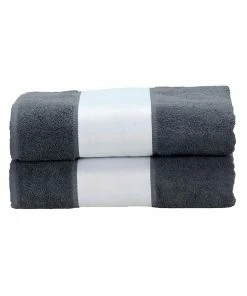 A&R Towels Subli-Me Bath Towel (Anthracite Gray) (One Size)