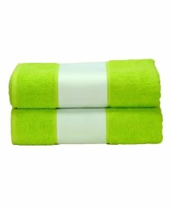 A&R Towels Subli-Me Bath Towel (Lime Green) (One Size)
