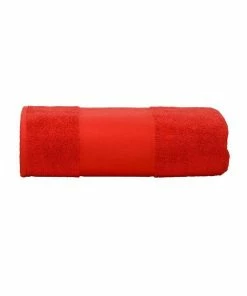 A&R Towels Print-Me Bath Towel (Fire Red) (One Size)