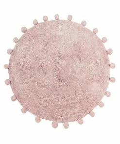 Furn Circle Pom Pom Bath Mat - Blush