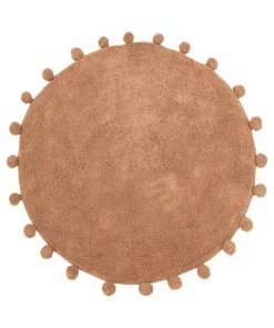 Furn Circle Pom Pom Bath Mat - Pecan (One Size)