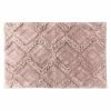The Linen Yard Diamond Tufted Bath Mat - Blush