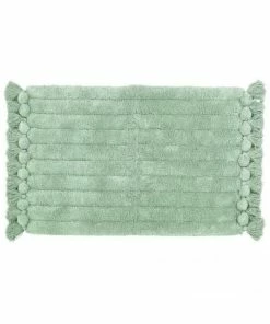 Furn Tassel Ribbed Bath Mat - Sage