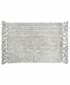 Furn Tassel Ribbed Bath Mat - Gray