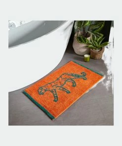 Furn Leopard Bath Mat - Orange 7 Furn Leopard Bath Mat - Orange -Enchante Home-shop M05063107258885 1178901085