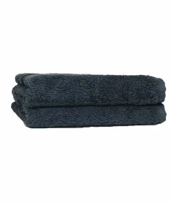 The Linen Yard Oft Combed Cotton Face Towel, Pack Of 2 - Slate