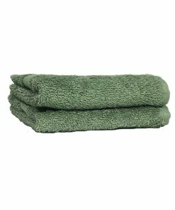 The Linen Yard Oft Combed Cotton Face Towel Pack Of 2 - Eucalyptus