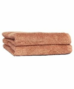 The Linen Yard Oft Combed Cotton Face Towel, Pack Of 2 - Blush