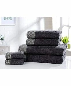 Rapport Tidal Towel Bale Set (Pack Of 6) - Charcoal