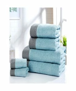 Rapport Tidal Towel Bale Set (Pack Of 6) - Duck Egg Blue