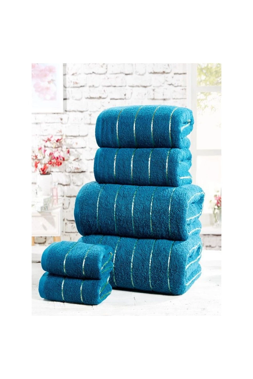 Rapport Sandringham Towel Bale Set In Teal - Pack Of 6 3 Rapport Sandringham Towel Bale Set In Teal - Pack Of 6