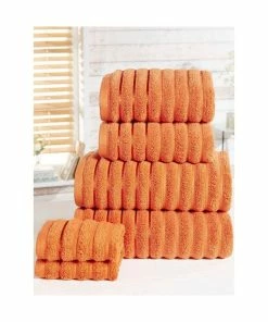 Rapport Ribbed Towel Bale Set (Pack Of 6) - Spice