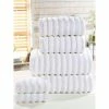 Rapport Ribbed Towel Bale Set In White - Pack Of 6 -Enchante Home-shop M05063107549358 97409545