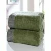 Rapport Tidal Towel Bale Set In Sage - Pack Of 2 -Enchante Home-shop M05063107557223 2195718182
