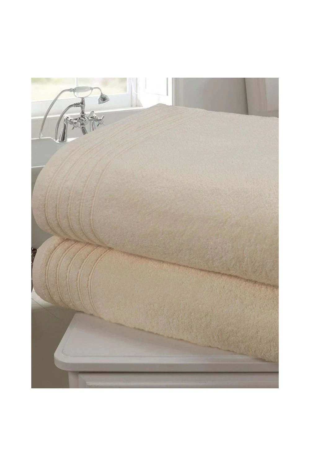 Rapport Soft Touch Towel (Pack Of 2) - Cream 3 Rapport Soft Touch Towel (Pack Of 2) - Cream