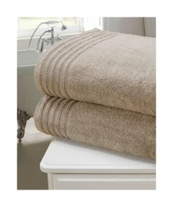 Rapport Soft Touch Towel In Taupe - Pack Of 2