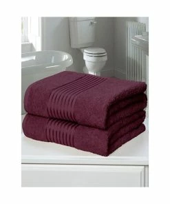 Rapport Windsor Towel In Plum - Pack Of 2