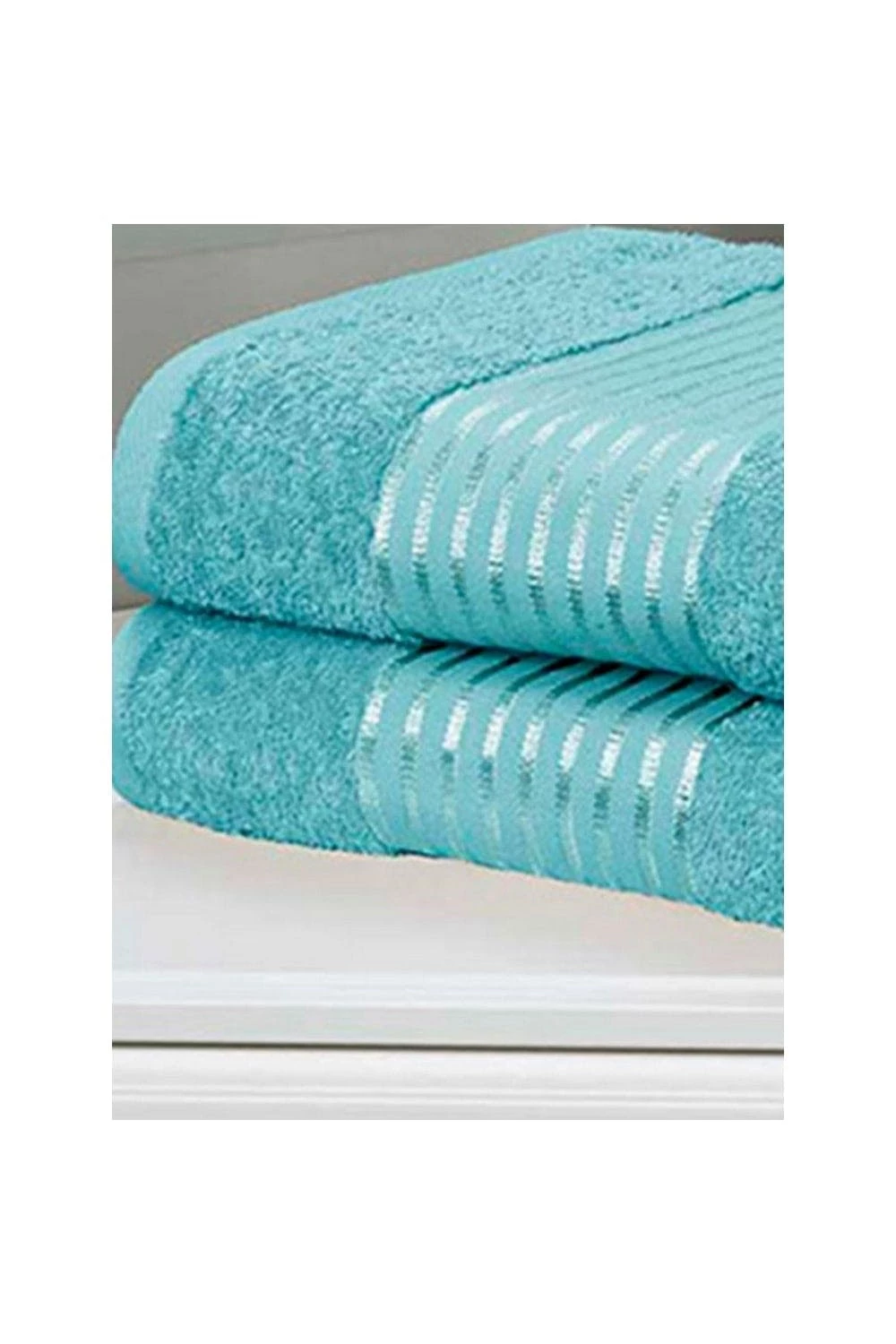 Rapport Windsor Towel (Pack Of 2) - Turquoise 3 Rapport Windsor Towel (Pack Of 2) - Turquoise