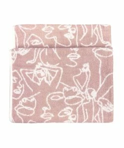 Furn Everybody Abstract Jacquard Bath Towel - Blush