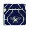 Furn Geometric Jacquard Hand Towel - Navy 1 Furn Geometric Jacquard Hand Towel - Navy -Enchante Home-shop M05063107811462 3436385475