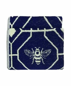 Furn Geometric Jacquard Hand Towel - Navy
