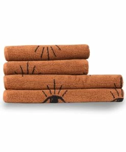 Furn Abstract Towel Set (Pack Of 4) - Pecan