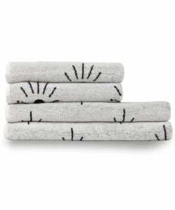 Furn Abstract Towel Set (Pack Of 4) - Ivory