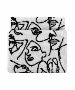 Furn Everybody Abstract Jacquard Hand Towel - Black