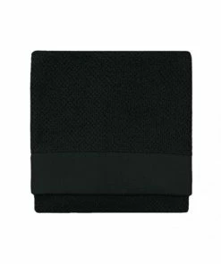 Furn Textured Woven Hand Towel - Black