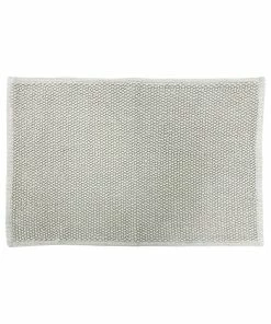 The Linen Yard Oft Rectangular Bath Mat Dove Grey - One Size