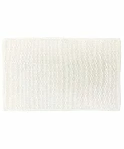 The Linen Yard Oft Rectangular Bath Mat - White