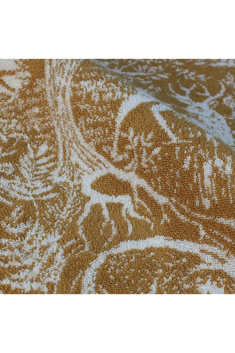 Furn Winter Woods Animals Jacquard Bath Towel - Ochre - 125cm X 70cm 4 Furn Winter Woods Animals Jacquard Bath Towel - Ochre - 125cm X 70cm - Image 2