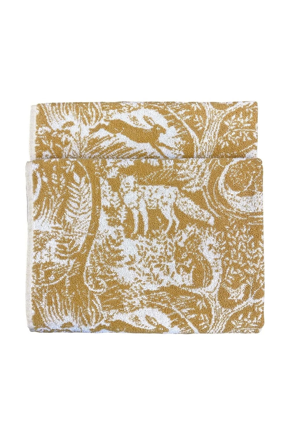 Furn Winter Woods Animals Jacquard Bath Towel - Ochre - 125cm X 70cm 3 Furn Winter Woods Animals Jacquard Bath Towel - Ochre - 125cm X 70cm